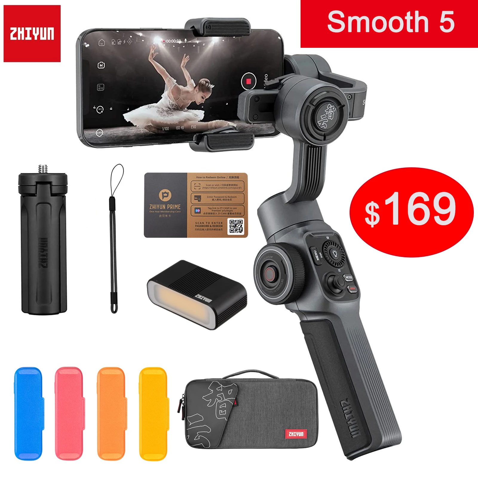 ZHIYUN 3 Axis Gimbals Handheld Stabilizer Smooth 5 Gimbal for