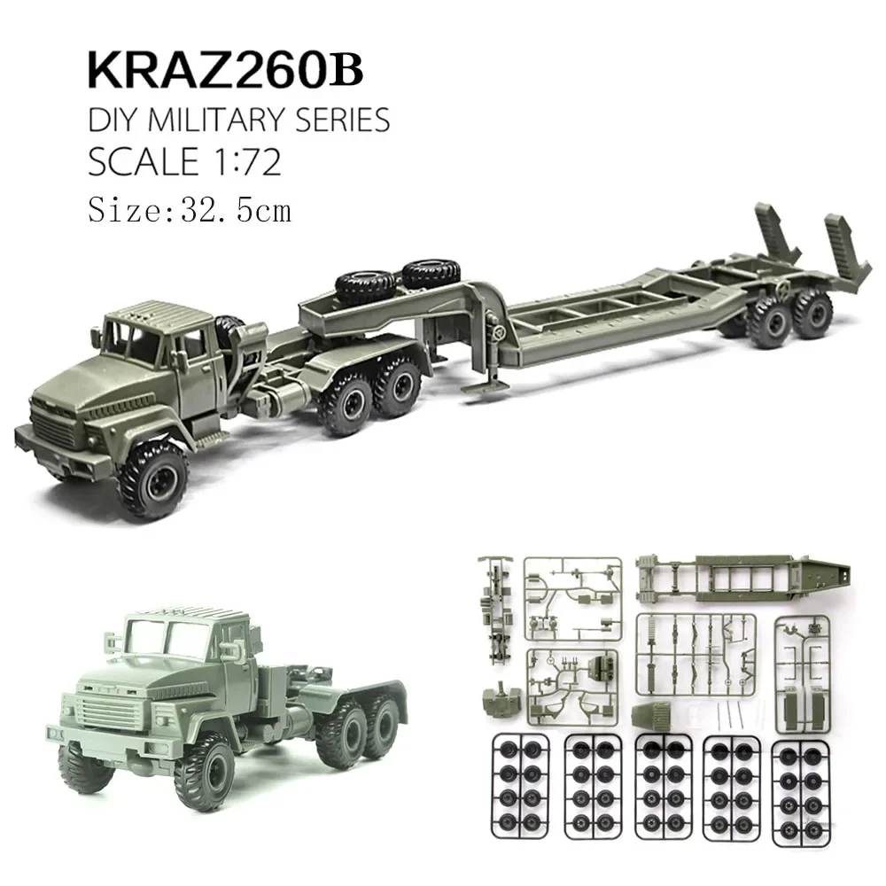 1/72 Russia KRAZ260B Semitrailer Tractor Military Vehicle Truck 4D