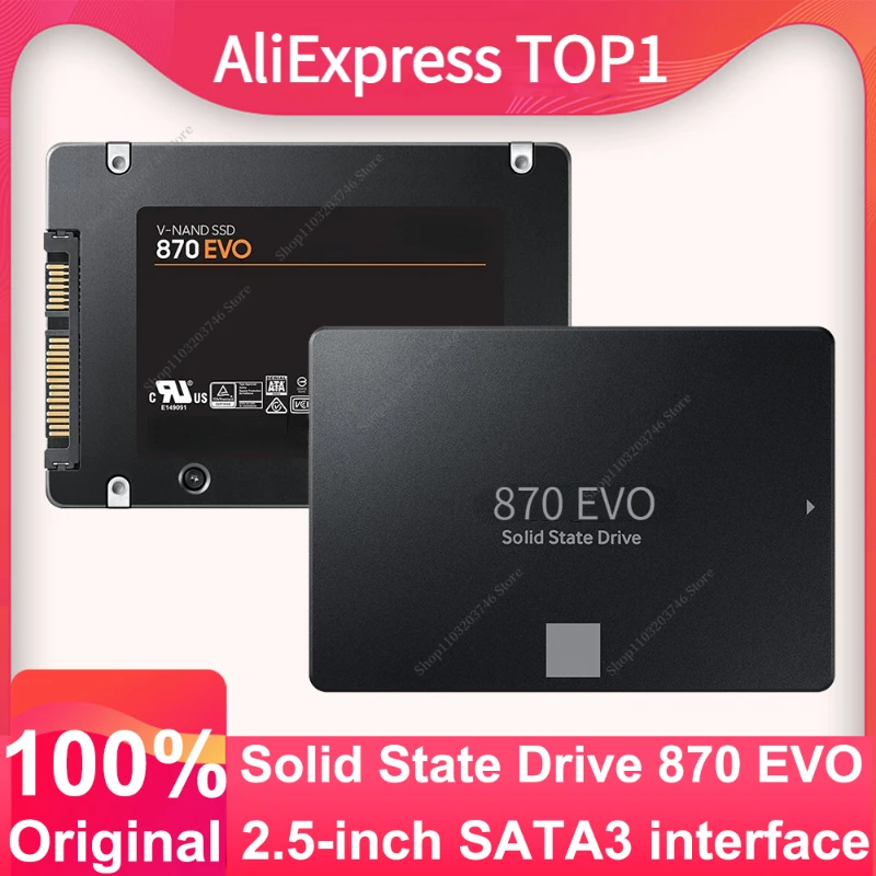 

Original 2.5'' SATA SSD 870 EVO 1TB 2TB 4TB 8TB Internal Solid State Drive High Speed Storage Disk for Laptop Desktop PC PS4 PS5