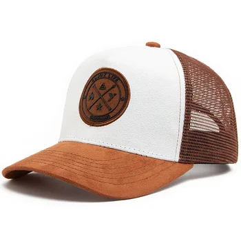 Gorra de béisbol de malla de verano para hombre y mujer, gorra Snapback informal transpirable con icono de letras, gorras de camionero de Hip Hop Unisex, sombrero para deportes al aire libre para papá 1