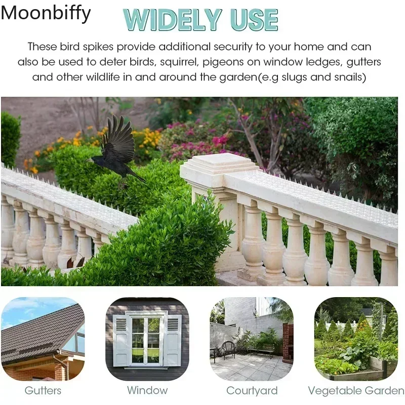 2Pc Plastic Bird Repeller Spikes Fence Wall Cat Anti Pigeon Spikes Anti-bird Outdoor Squirrel Garden Fences Animal Repellent