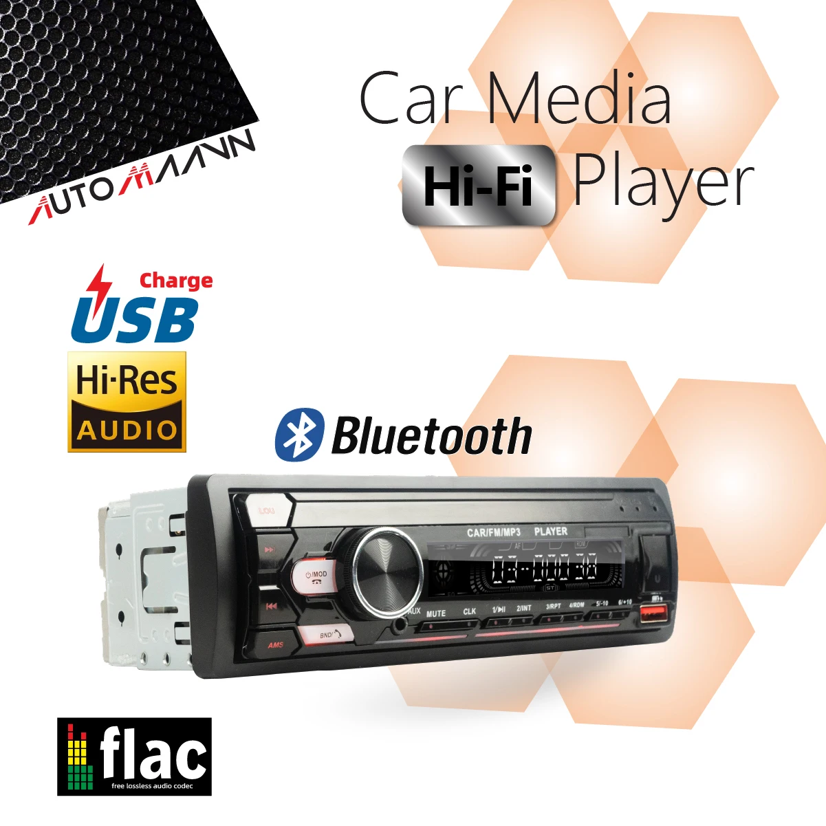 カーオーディオ AM/FMラジオ 1DIN 61S5U2zyO6L._AC_UF350,