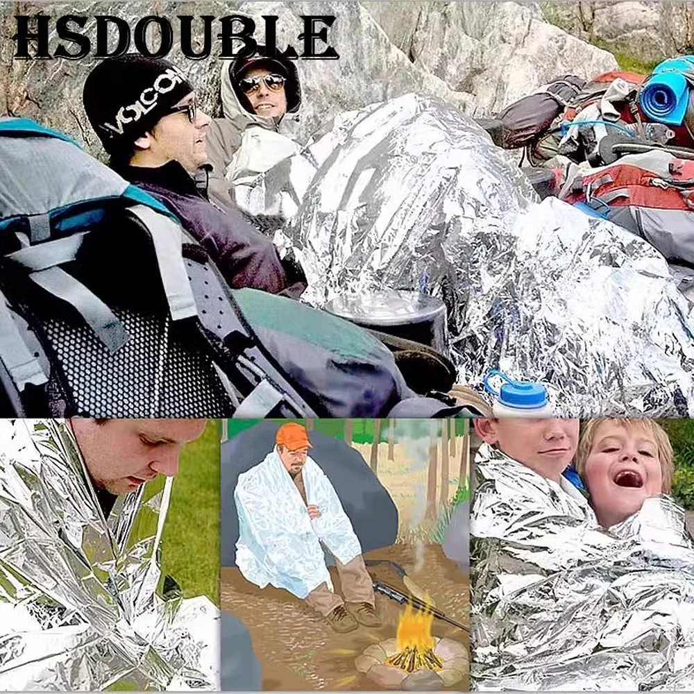 1Pcs Waterproof Emergency Survival Foil Thermal First Aid Rescue Blanket 6