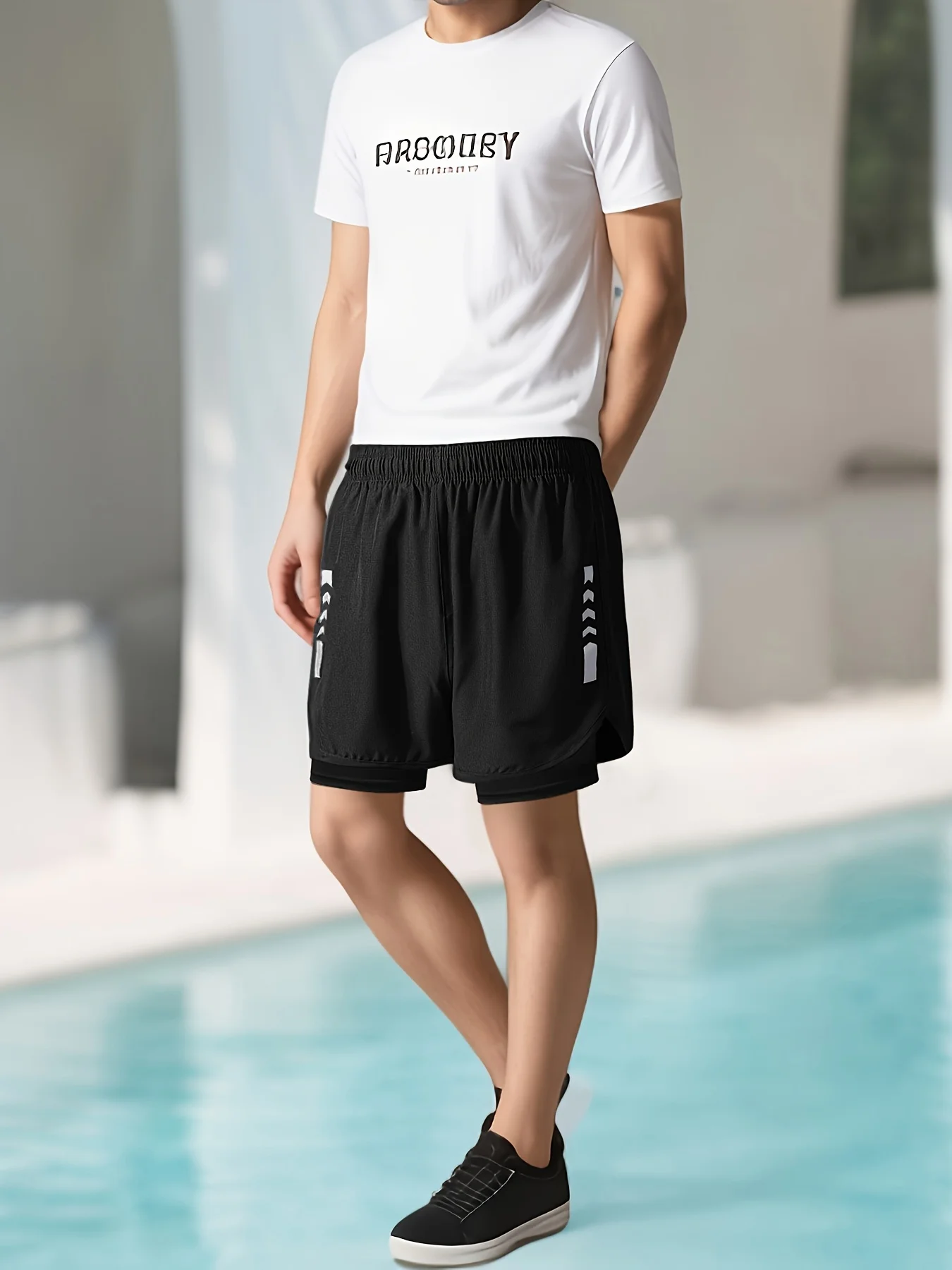 Mens Quick Dry Running Shorts with Dual Pockets-Super Breathable & Stretchy Workout Shorts for Active Athletes-Ideal for Gym