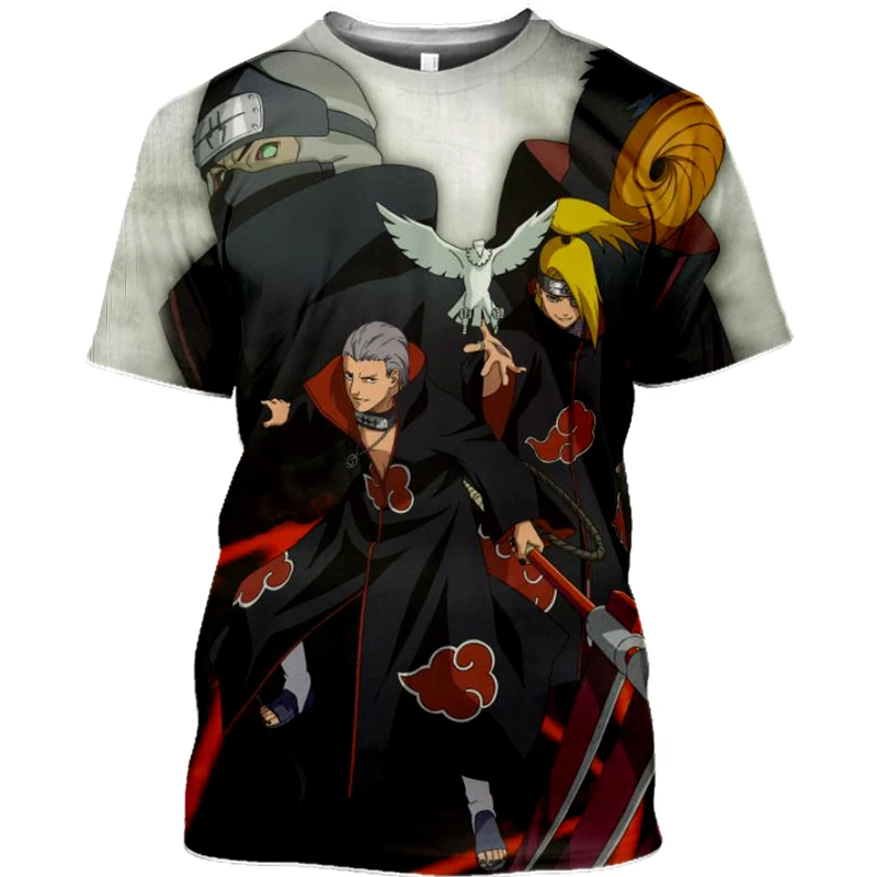 christian t shirts New Anime Fashion Casual Naruto 3D Printing Mens Tshirt Kakashi Short Sleeve Harajuku Akatsuki Tops Summer O-Neck Uchiha T-shirt T-Shirts hot