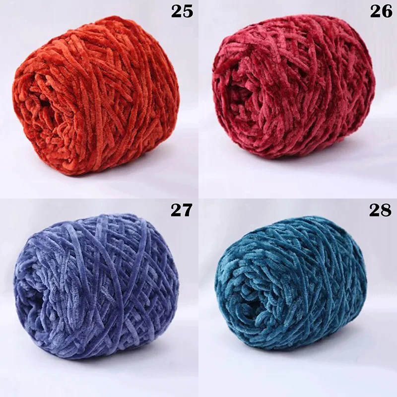 100g/Roll Velvet Yarn Polyester Blended Cotton Chenille Yarn Crochet Hand Knitting Thread For Scarf Sweater DIY Craft 5