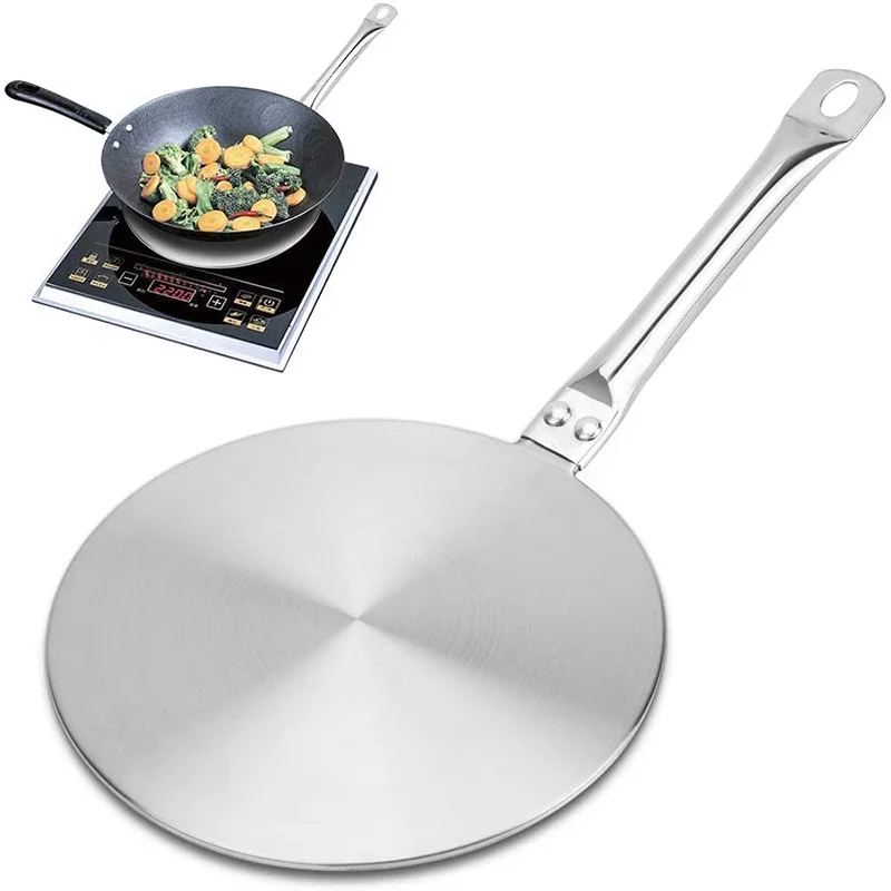 스테인레스 스틸 가스 및 전기 스토브 탑 열 디퓨저 링 플레이트, 7.6 인치 또..
