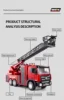 Remote Control Fire Truck Firefighter Truck Electric Alloy Diecast Simulation Toy Engine with Light Rescue Car Children's Toy 6