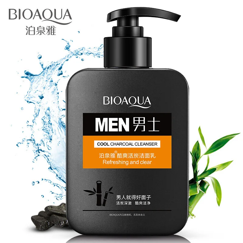 

Men's Cool Charcoal Cleansing Milk Cleansing Pore and Blackhead Absorbing Cleansing Milk Moisturizing Milk