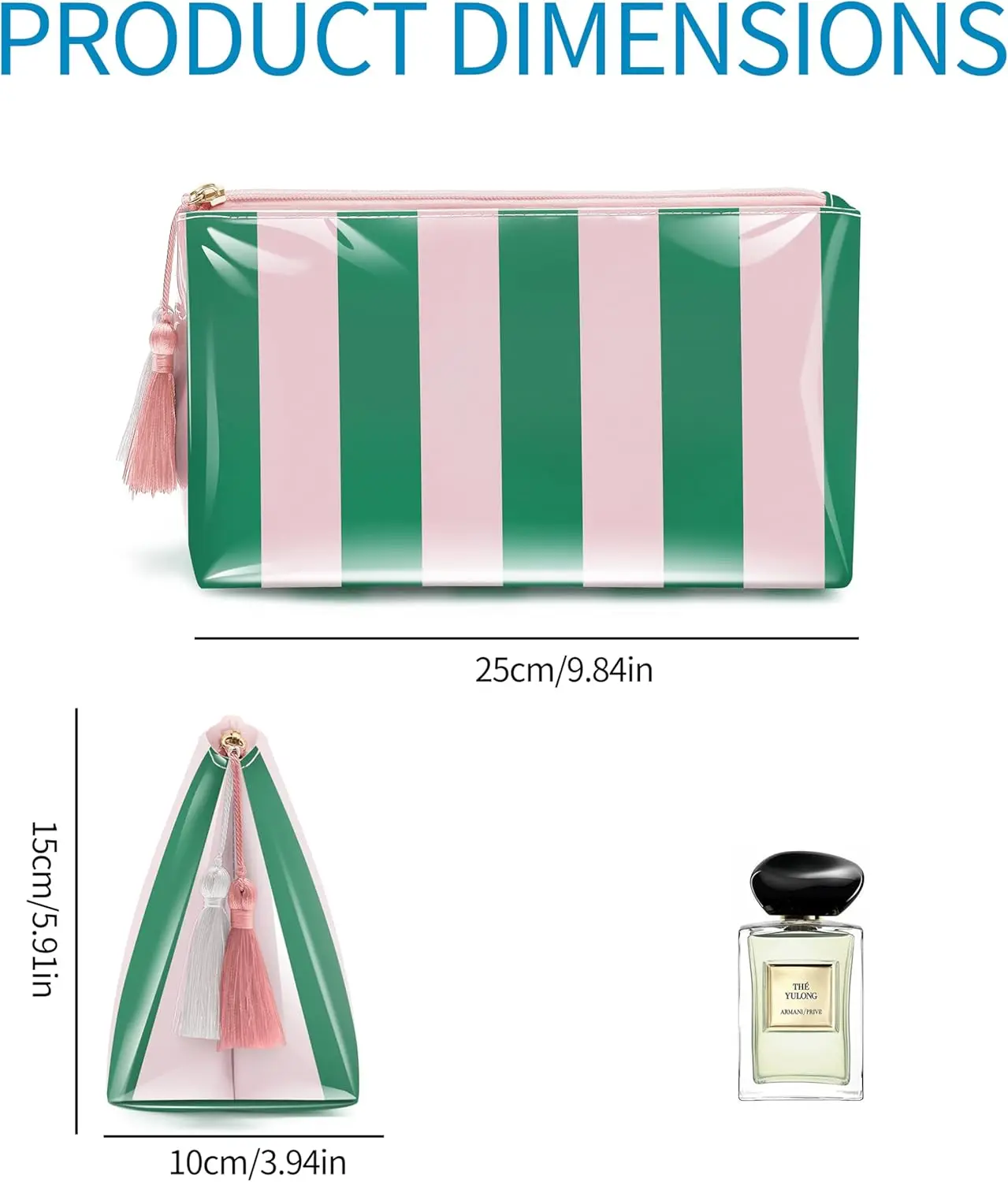 Large Transparent Waterproof Cosmetic Bag for Women's Travel Essentials