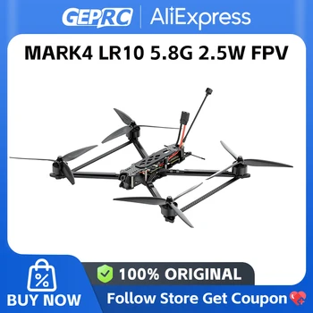 GEPRC MARK4 LR10 5.8G 2.5W LUNGA FPV F405 V2 FC EM3115 900KV Gemfam 1050-3 TAKER H80_96K BLS 80A 4IN ESC Caddx H1 Fotocamera