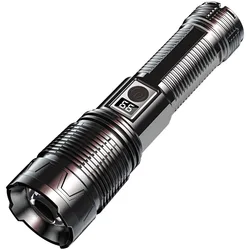Ultra - Bright Rechargeable LED Flashlight - Long Range Outdoor Torch with Built - in Battery (Old)