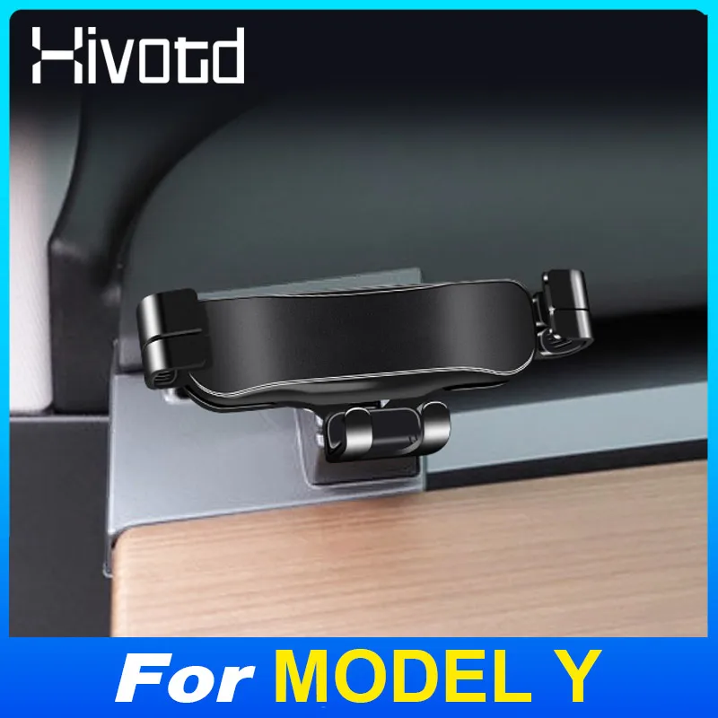 

360 Degree Rotating Cradle GPS Mobile Phone Stand For Tesla Model Y 2023 Air Condition Mounting Bracket Car Interior Decoration