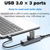 USB C HUB Docking Station Type C to RJ45 1000Mbps Ethernet Adapter USB3.0 HUB Gigabit Network Card 100W charging Dock Extension 4