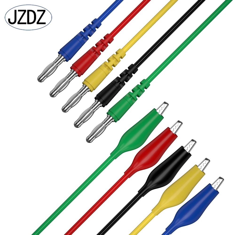 JZDZ Multimeter Test Lead Kit Alligator Clips to 4MM Banana Plug Test Probe Kit Electrical Tools 20pcs 25pcs 8006 multimeter test leads kits