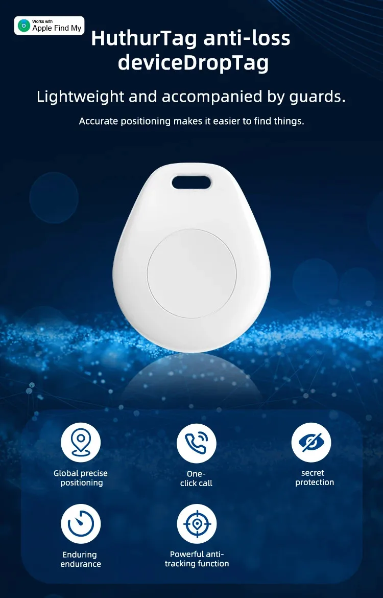 Bluetooth Key Finder GPS work with Apple Find My Global Network Smart AirTag Tra