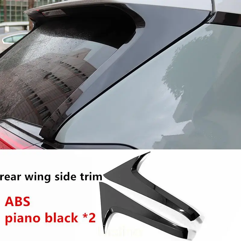 thumbnail image 1 of Para TOYOTA RAV4 2020-2022, moldura de lentejuelas laterales de la ventana trasera, parche de marco decorativo especial modificado para el lado trasero de la carrocería del pilar C, 1 of 5