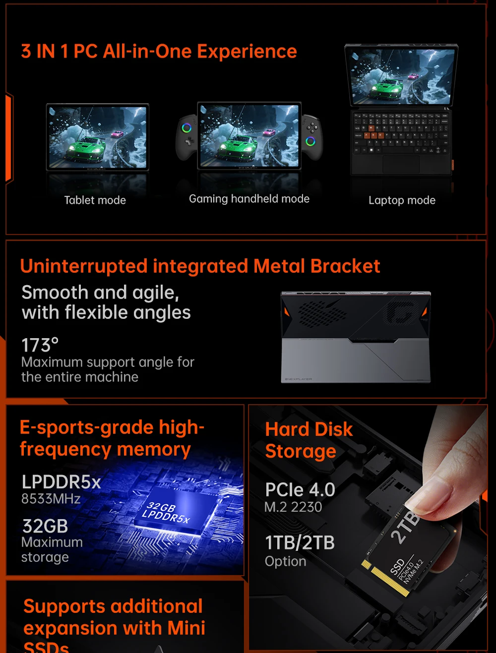 OneXPlayer X1 Air Intel Core Ultra 7 258V 3 IN 1 AI PC Laptop