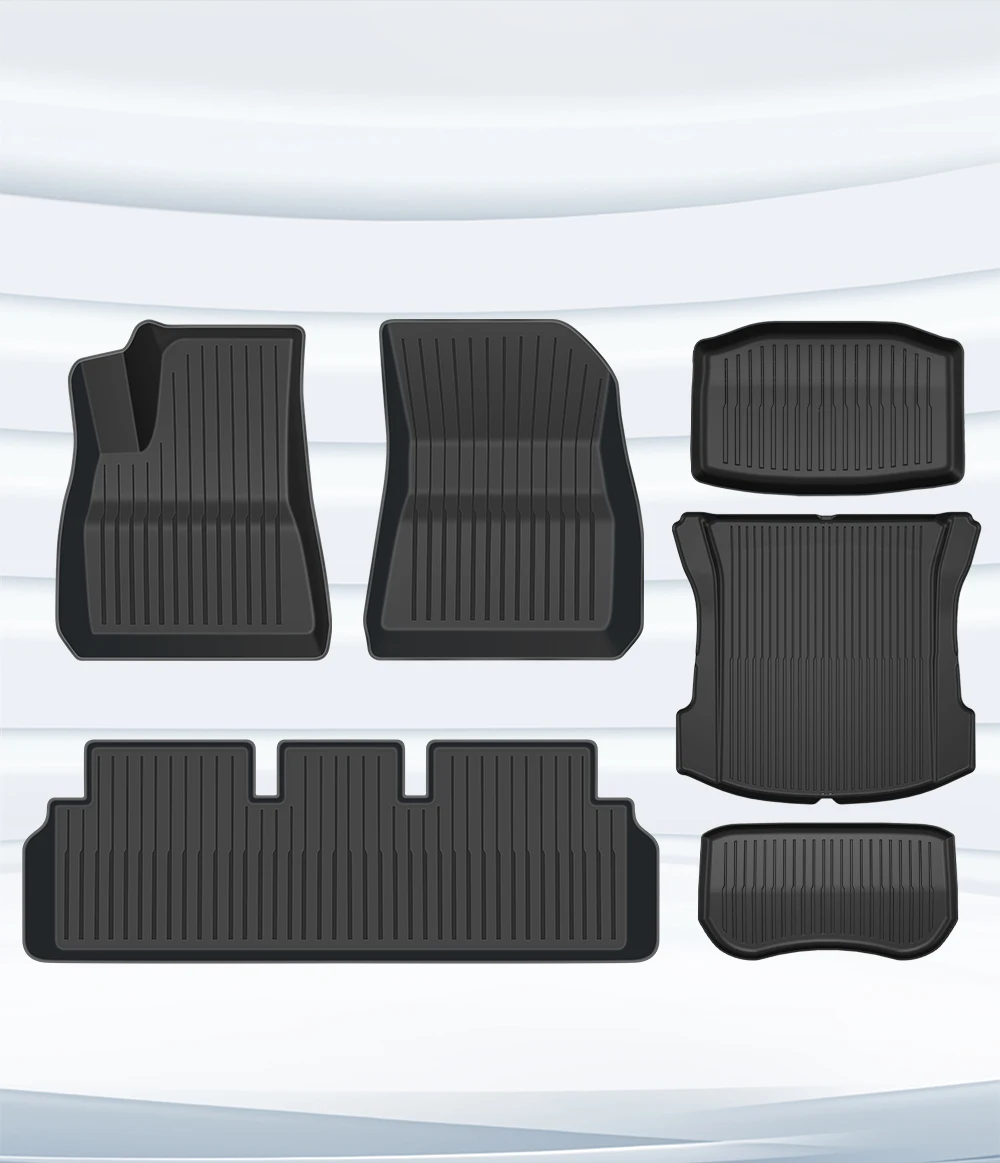 For Tesla Model 3 2021-2023 Model 3 Highland 2024 TPE Floor Mats Waterproof Lugg