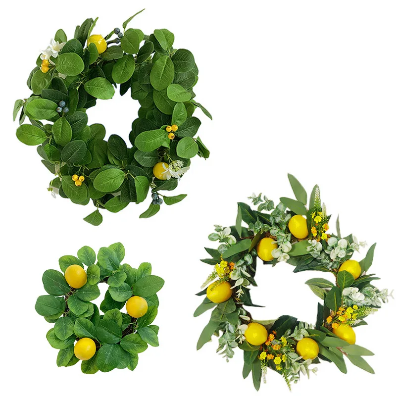 Artificial Eucalyptus Lemon Lemon Wreath Mori Home Decoration Berry Door Decoration Hanging