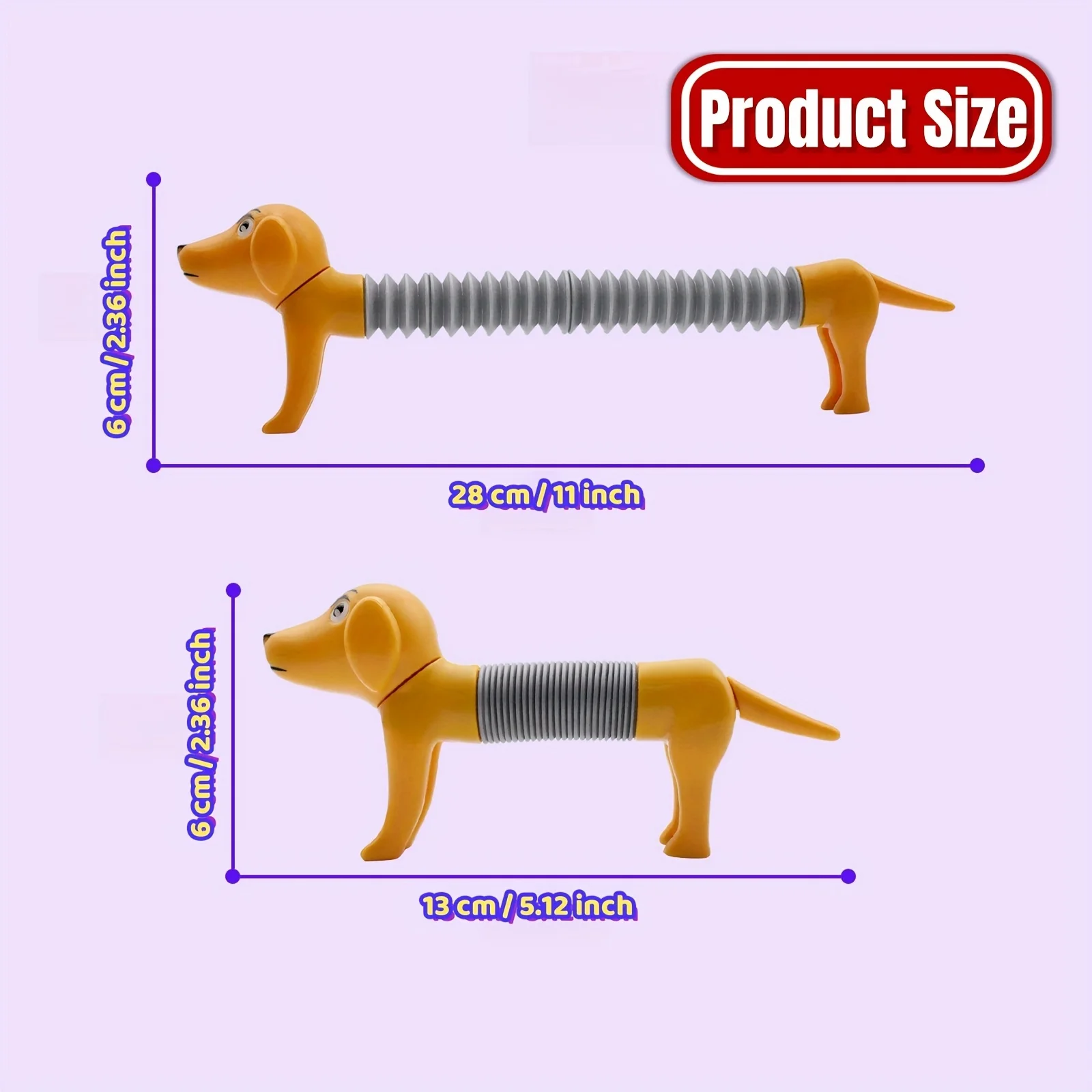 12/24 Pcs Dog pop tubes ,Autism Sensory Toys, Fidget Toys for Kids