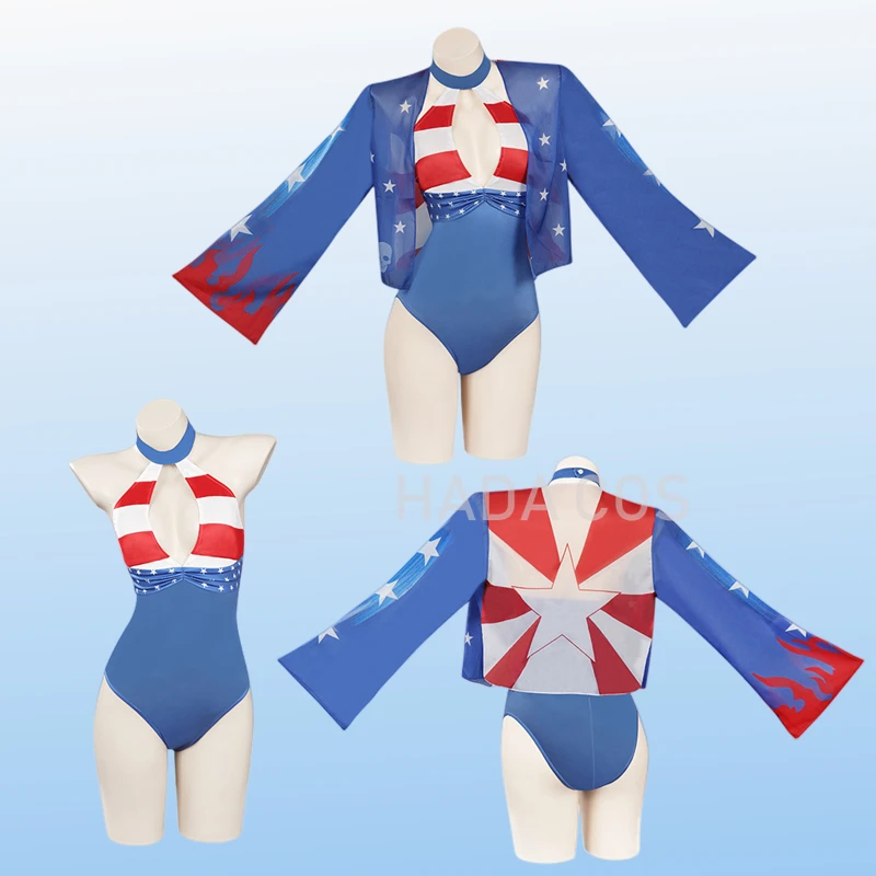 Multiverse Of Madness Miss America Costume Da Bagno Costume Cosplay Doctor Strange Swimwear Mantello Abiti Estivi Vestito Di Carnevale Di Halloween