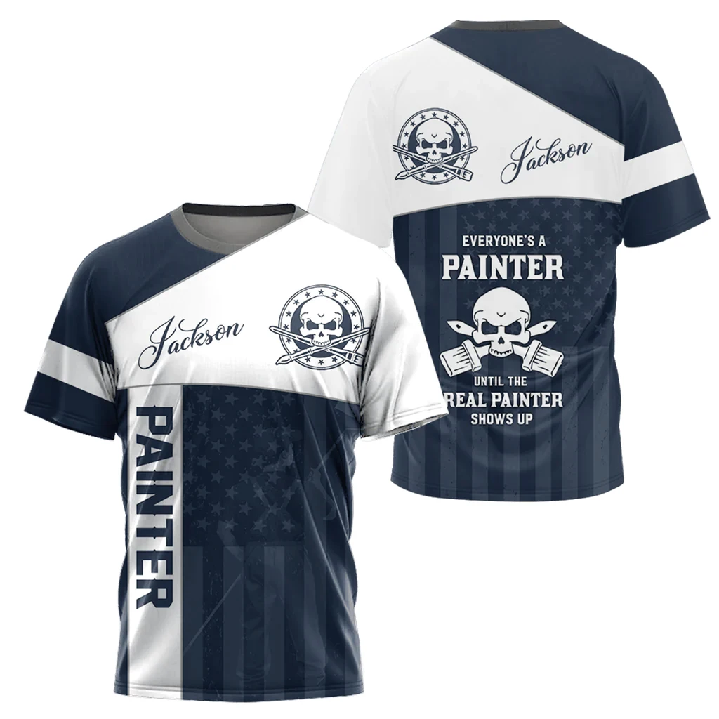 

Painter Graphic Men's T-Shirts for Men Clothes Oversized Tees Shirt Unisex 3D Printed Summer Casual Short Sleeve Tops Street
