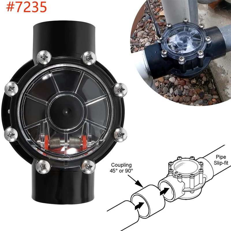 

7235 1.5 Inch to 2 Inch Replace Part for Jandy Check Valve Compatible with Ground Pool, Tub & Spa System 180-Dgree