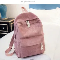 School Bag Female 2025 Korean Version Harajuku High School Student Personality Velvet College Style Backpack Female Backpack 1
