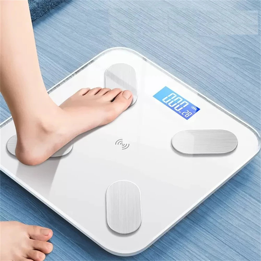 

Bluetooth Body Fat Scale BMI Scale Smart Electronic Scales LCD Digital Bathroom Weight Scale Balance Body Composition Analyzer