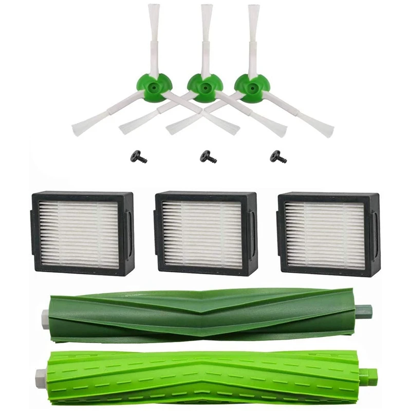 Replacement Parts For Irobot Roomba I7 I7+ I7 Plus E5 E6 E7 Series Vacuum Cleaner Accessories Kit - Side Brush Filter 2pcs green side brushes for irobot roomba i series i7 e5 e6 robotic vacuum cleaner replacement side brush parts accessories