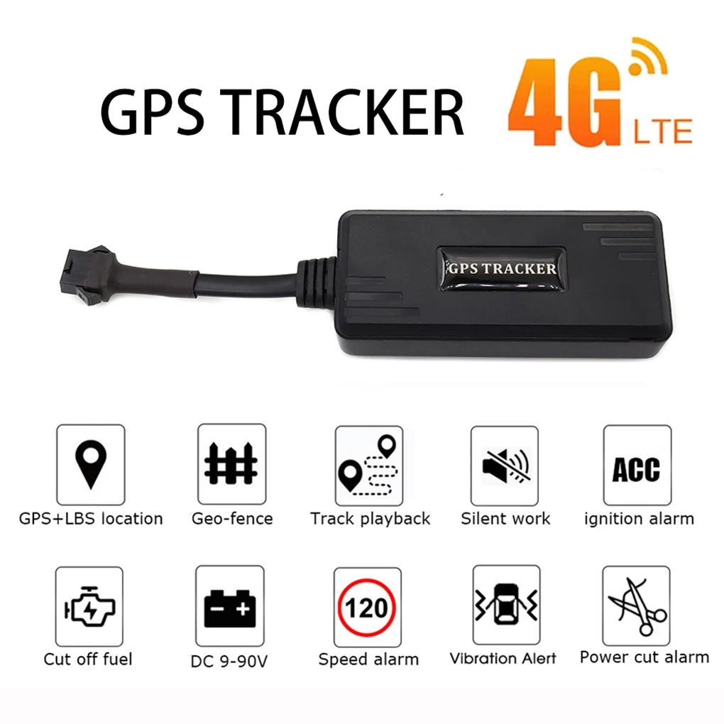 Car Real-time GPS Tracker 4G Vehicle Anti Theft Tracking Device Alarm Tracker Anti-lost Locator Remote Cut Off/re-store Engine