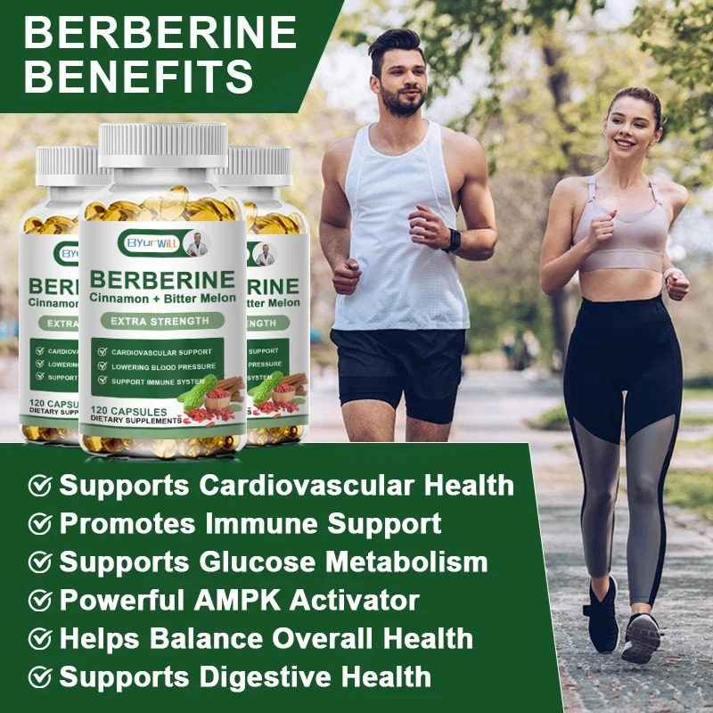 Berberine with Ceylon Cinnamon 1500 mg-10-in-1 Supplement for Heart & cardiovascular Support Metabolism & Energy-Vegan berberine capsules