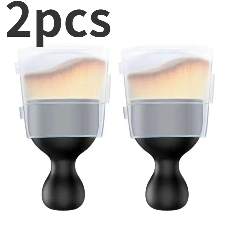 Brosse douce de nettoyage de ventilation de voiture, avec boîtier, outil de nettoyage intérieur de voiture, brosse artificielle de voiture, dépoussiérage de fentes de voiture, détails de voiture