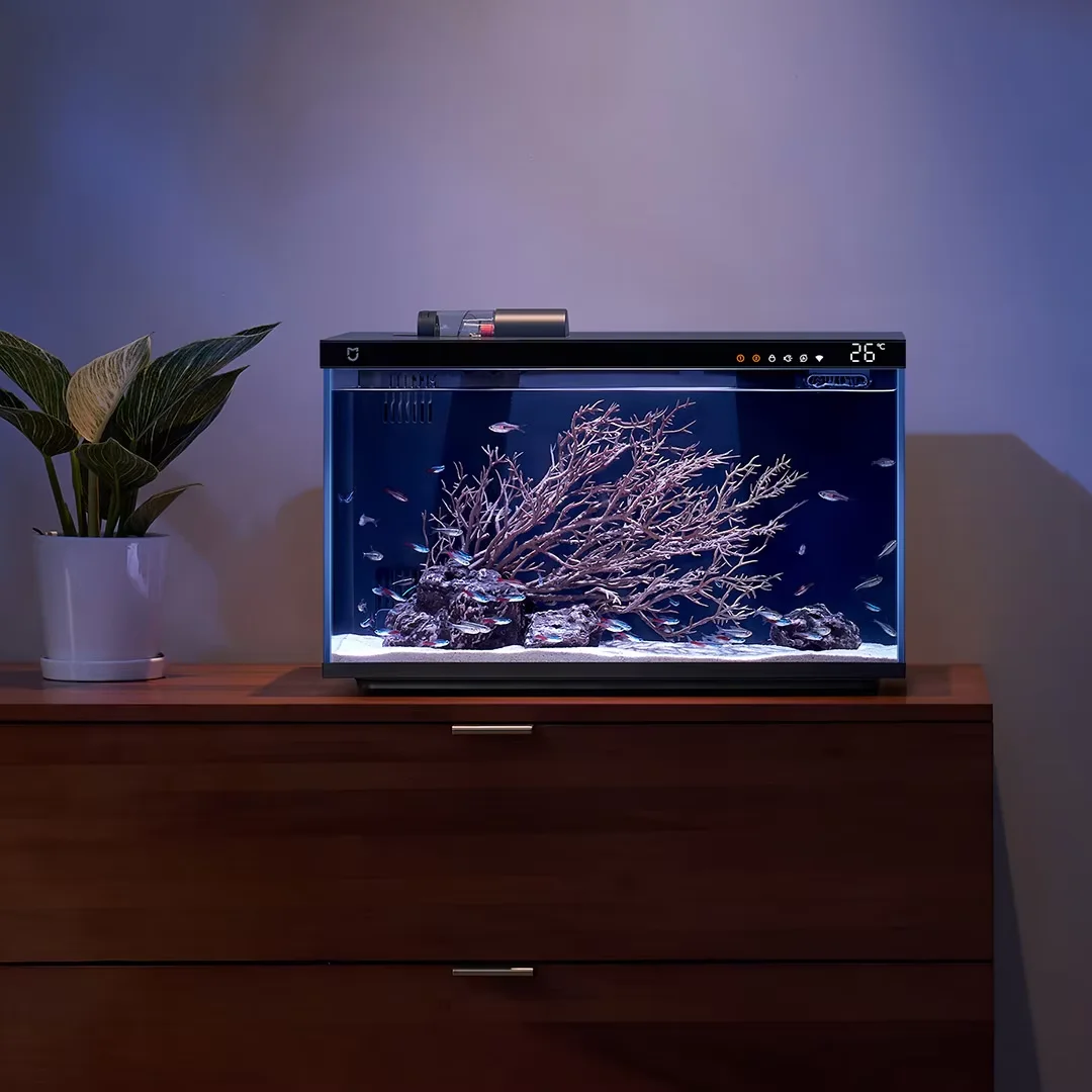 Xiaomi Mijia Smart Fish Tank 20L Work With Mijia APP Mobile controlled remote feeding Smart Lighting System Light Aquarium 5