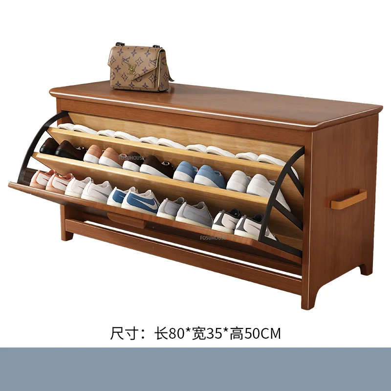 Modern Solid Wood Shoe Cabinets For Home Furniture Living Room Shoe  Organizer Large Capacity Entrance Simple Upscale Shoe Racks - Shoe Cabinets  - AliExpress