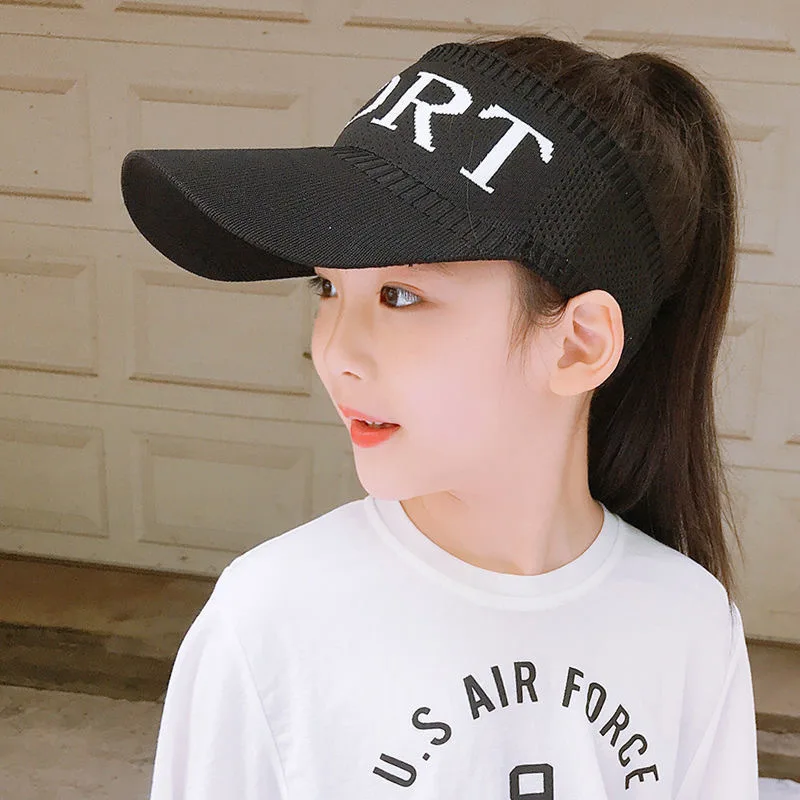 

2-6 Years Old Boys Girls Children Caps New Letter Empty Top Hat Summer Outdoor Parent-child Sun Visor Sports Cap Baseball Cap