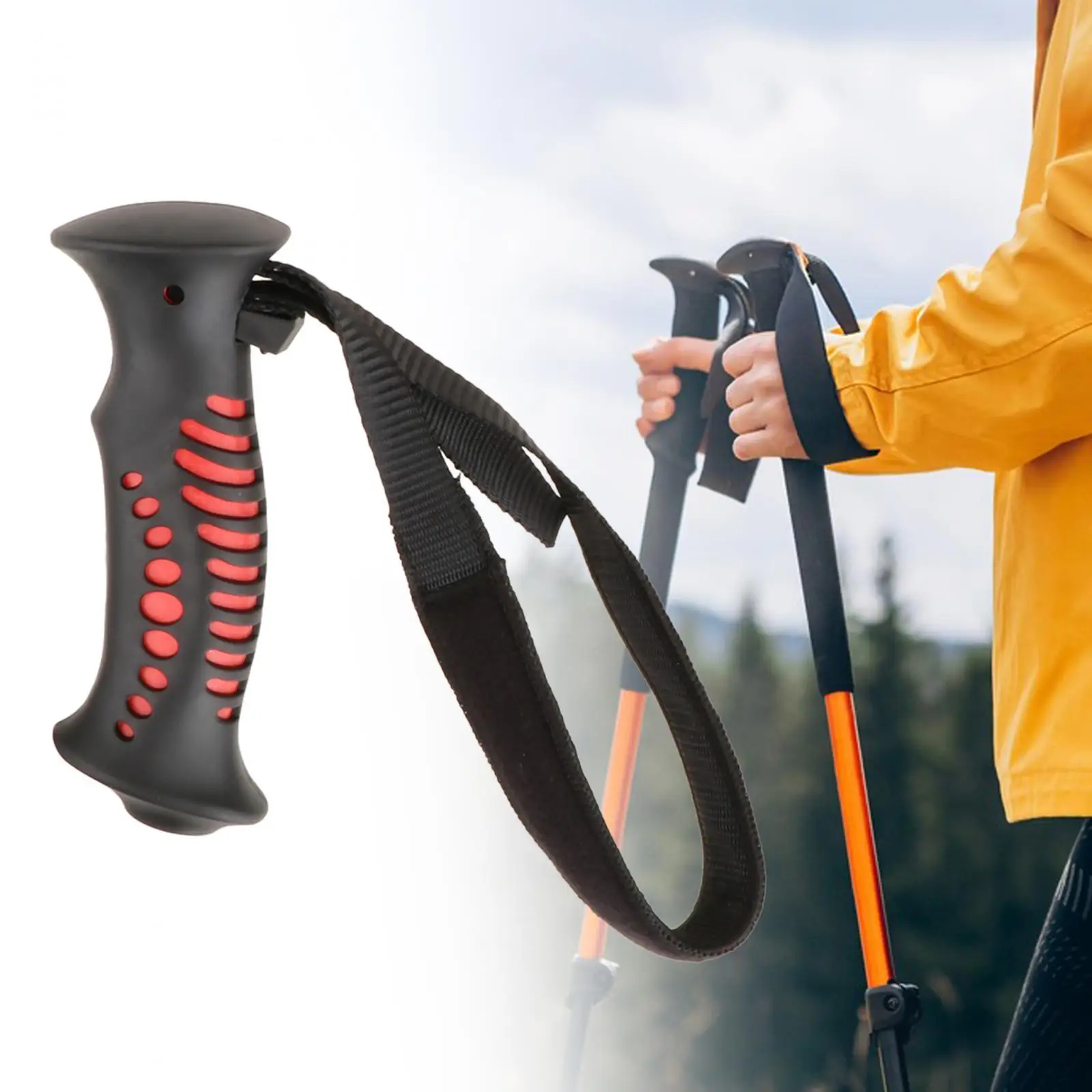 Walking Cane Hand Grip Portable Hiking Pole Handle for Rock Climbing Camping Walking Cane Hand Grip Portable Hiking Pole Handle for Rock Climbing Camping