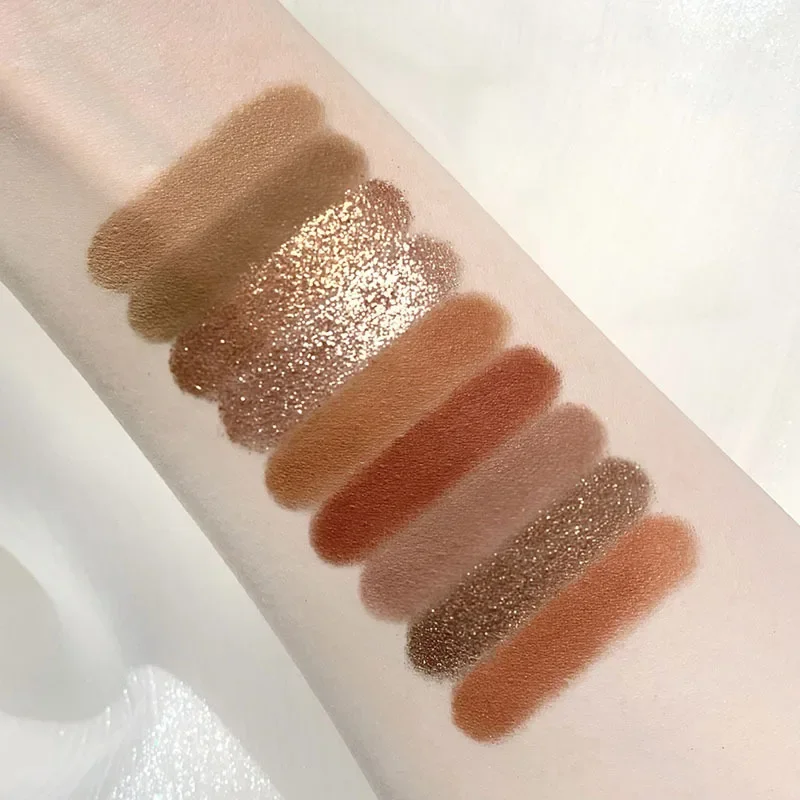9 Colors Glitter Eyeshadow Palette Eye Shadow Eye Shadow Plate Punk Smokey Cool Toned Eyeshadow Palette Dark Gray Black Nude Eye Pigments Makeup