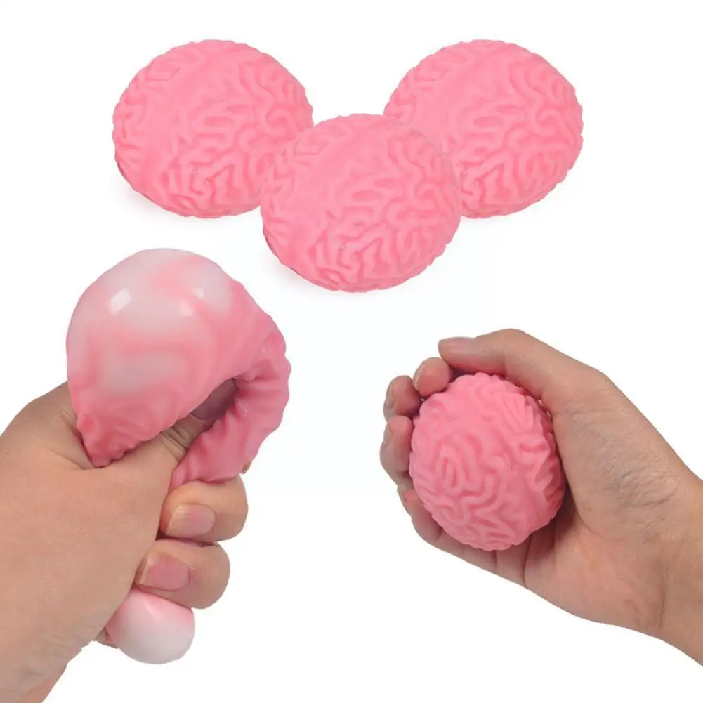 

1Pc Novelty Brain Toy Squeezable Fun Toys Relieve Ball No Toy Cartoon Anti-Anxiety Stress Toy Dropshipping Stress W3U4