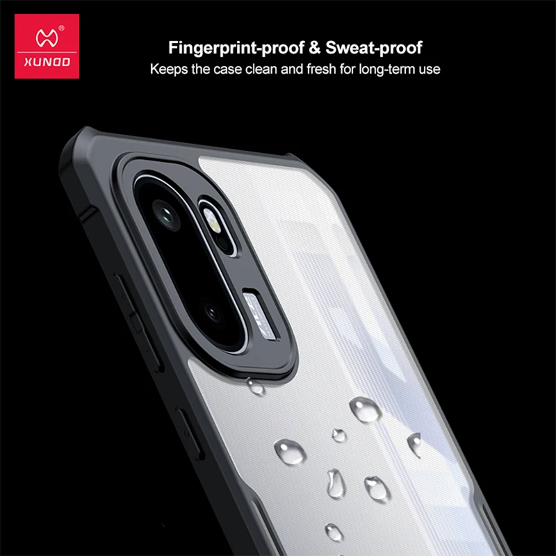 XUNDD Shockproof Airbags Transparent Phone Case - Durable PC + TPU Protection Cover