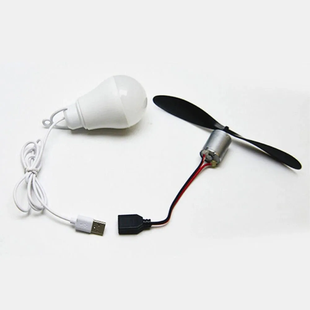 에너지 과학 및 풍력 원리를 가르치기 위한 USB 전구가 포함된 DIY 풍력 터빈 모터 블레이드 및 발전기 세트