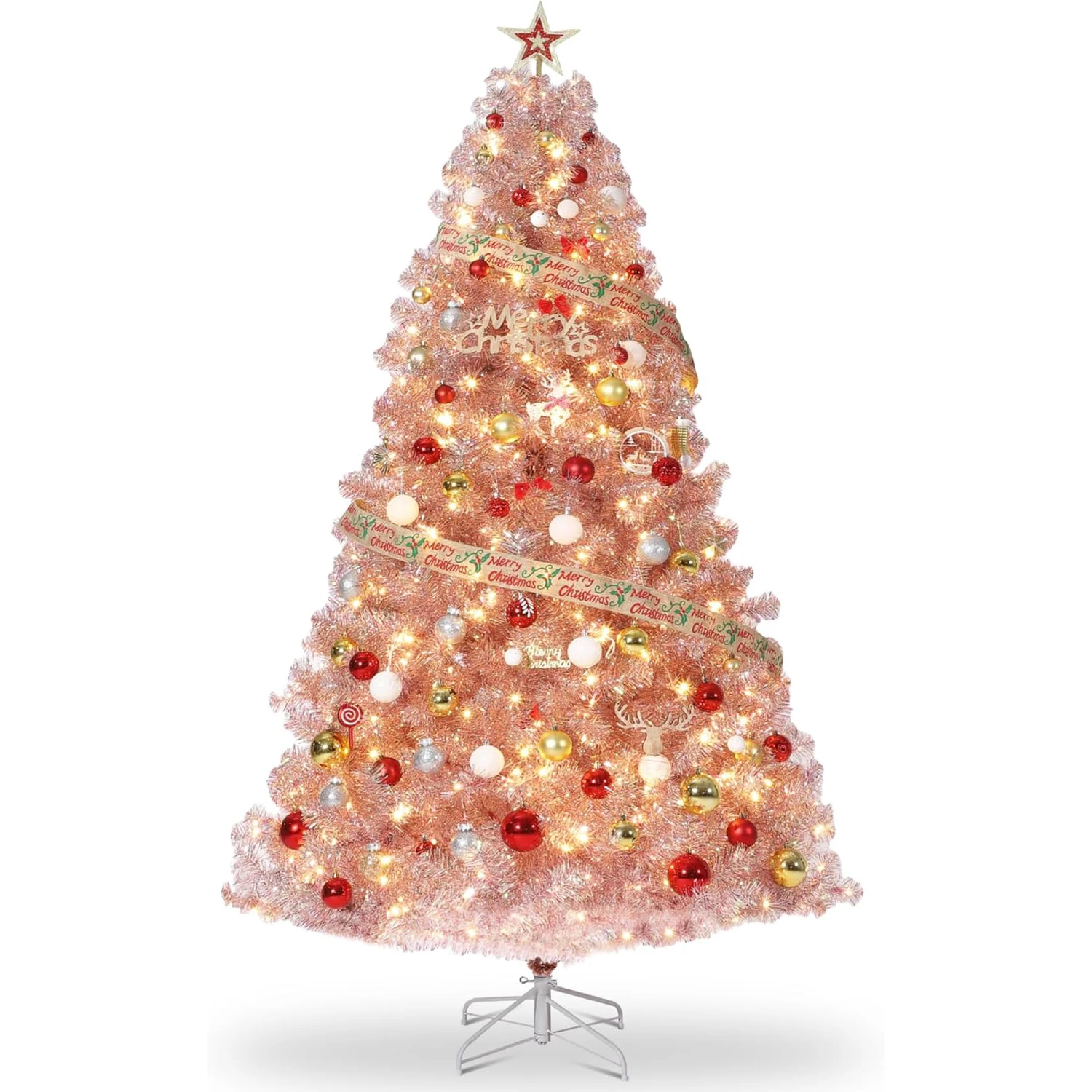 4.5Ft/6Ft/7.5Ft Christmas Tree Artificial Xmas Tree With Sturdy Metal Stand Realistic Branch Tips Xmas Holiday Decoration