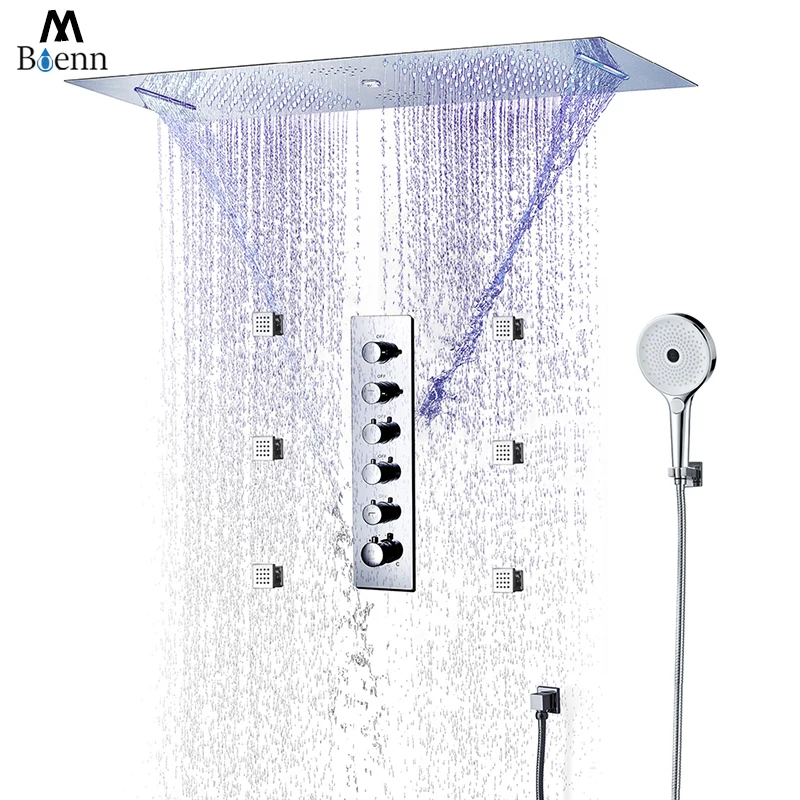 MBoennThermostaticShowerSystemBathroomEmbededCeilingRainLarge