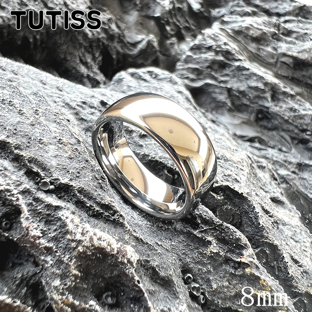 TUTISS 2/3/4/5/6/7/8/10mm Best Seller Tungsten Carbide Ring Men Women Shiny White Gold Color Wedding Band Comfort Fit