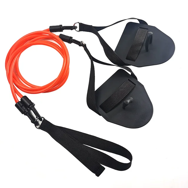 Professional Simulation Swimming Exercise Land Arm strength Work Out Fitness Resistance Band Hand Webbed Paddle Swimming Forging 6