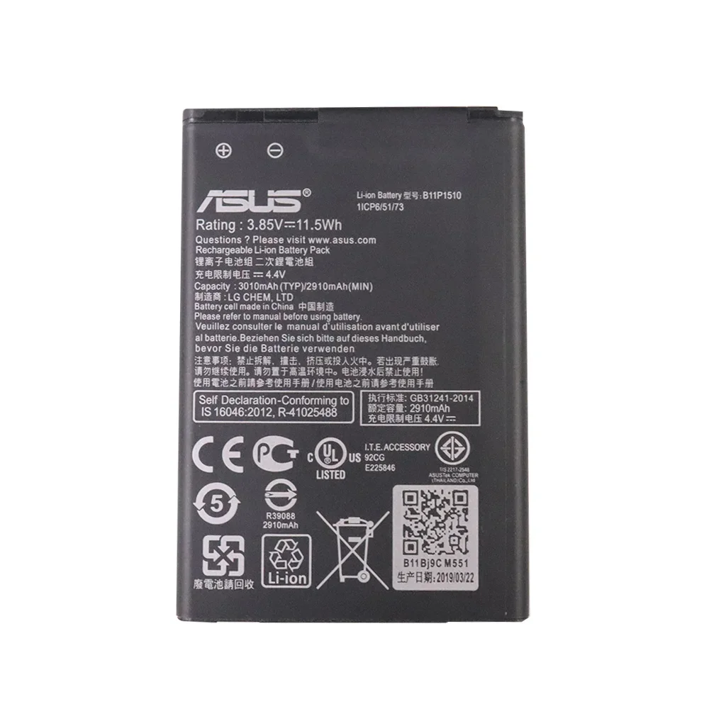 

100% Original ASUS ZB551KL Phone Battery For ASUS ZenFone Go TV ZB551KL X013DB 3010mAh B11P1510 Batteries