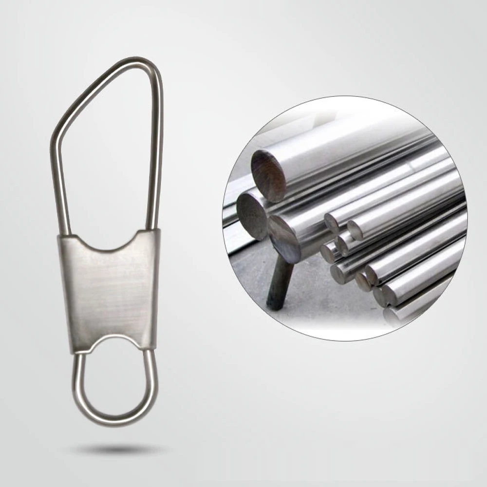 Durable Carbon Steel Fishing Connector Set (50-100 pcs) - Includes Lure Snap, Rolling Swivel, and Hook Tools