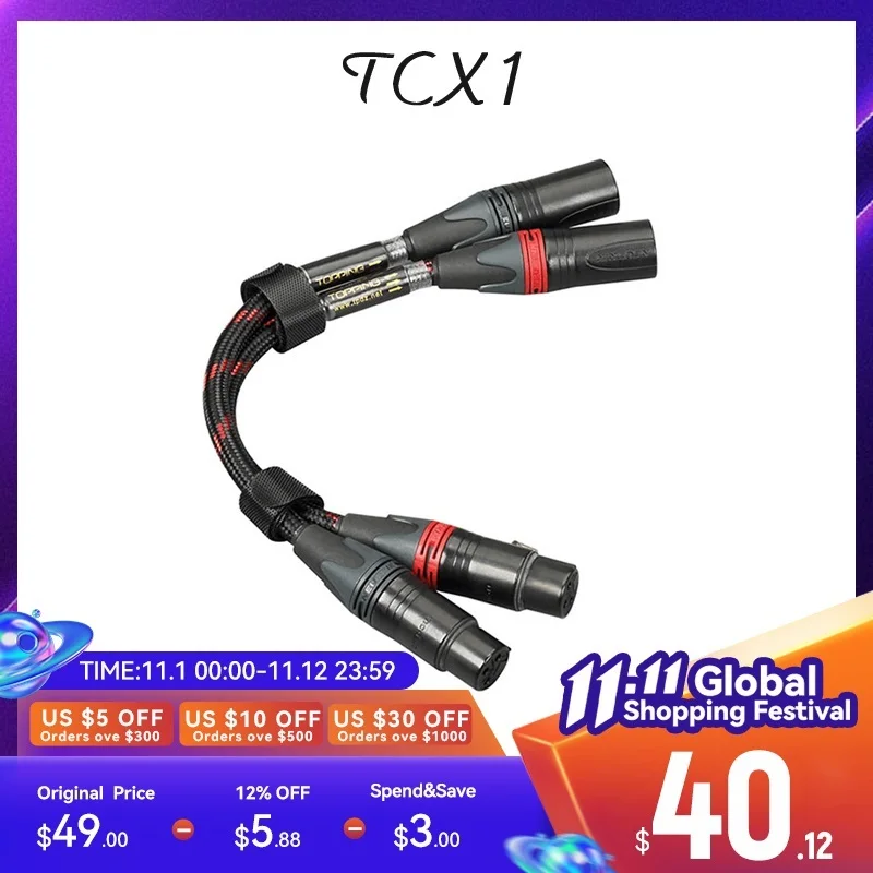 

New TCX1 Audiophile 6N Single Crystal Copper XLR Balanced Line XLR Professional Audio Cable