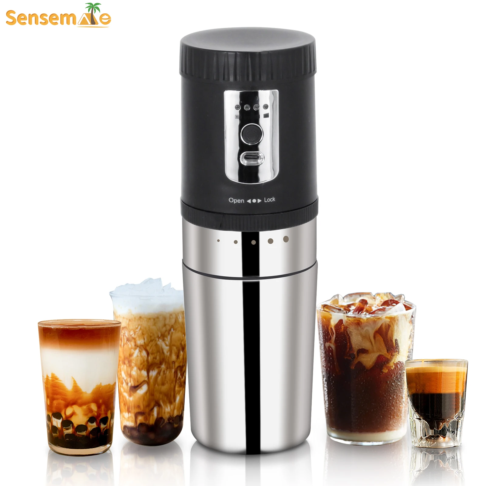 SENSEMAKE-3 in Portable Coffee Maker Electric Burr Coffee